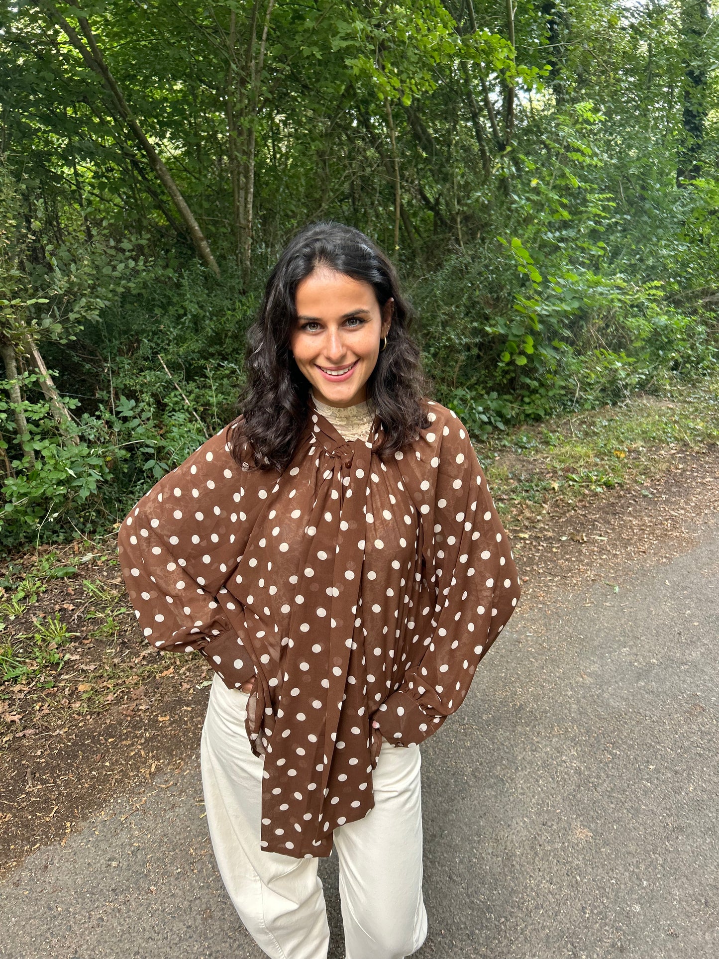 Blouse à pois « LOLA »♡