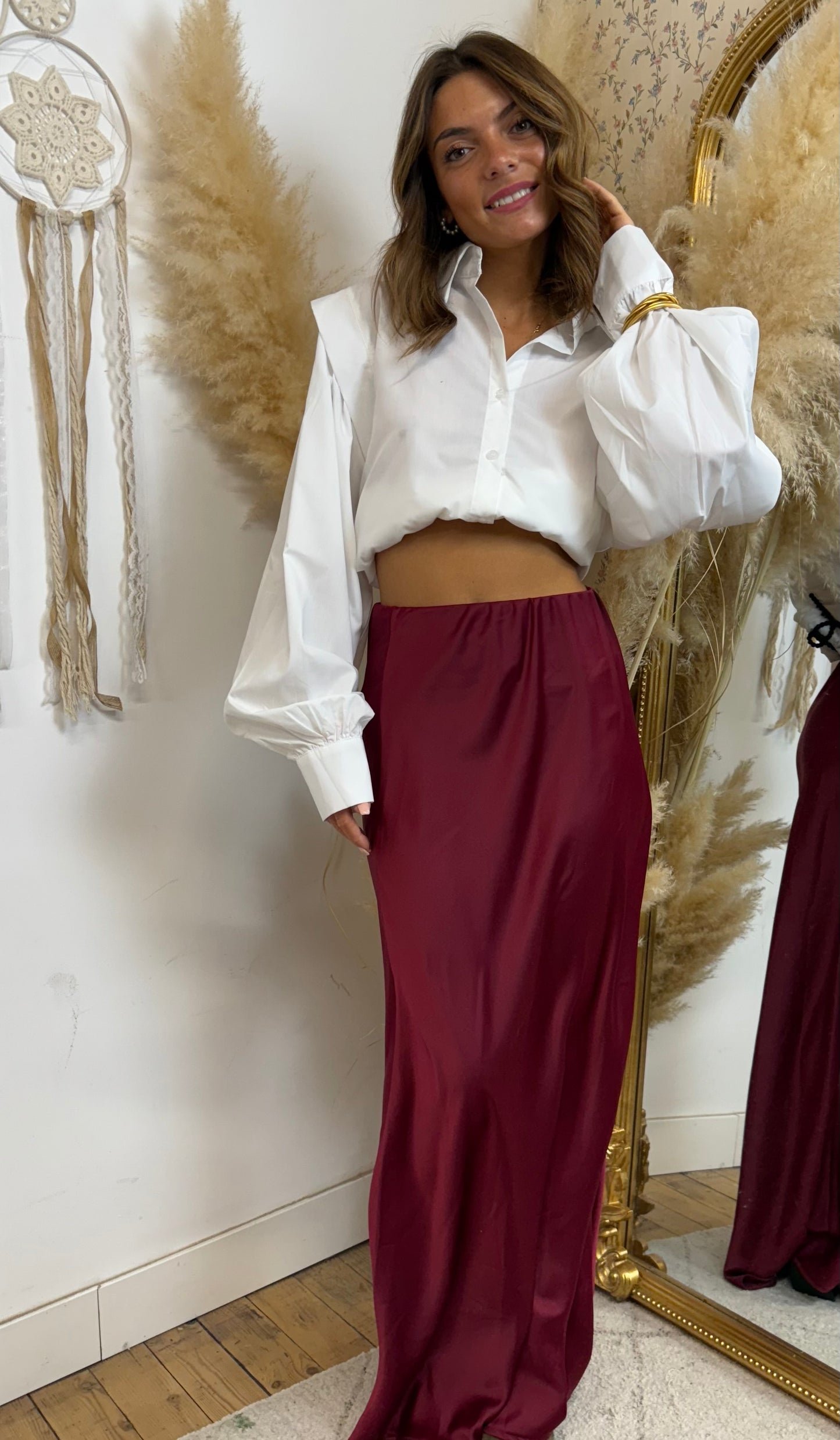 Jupe en satin « LOLA »♡