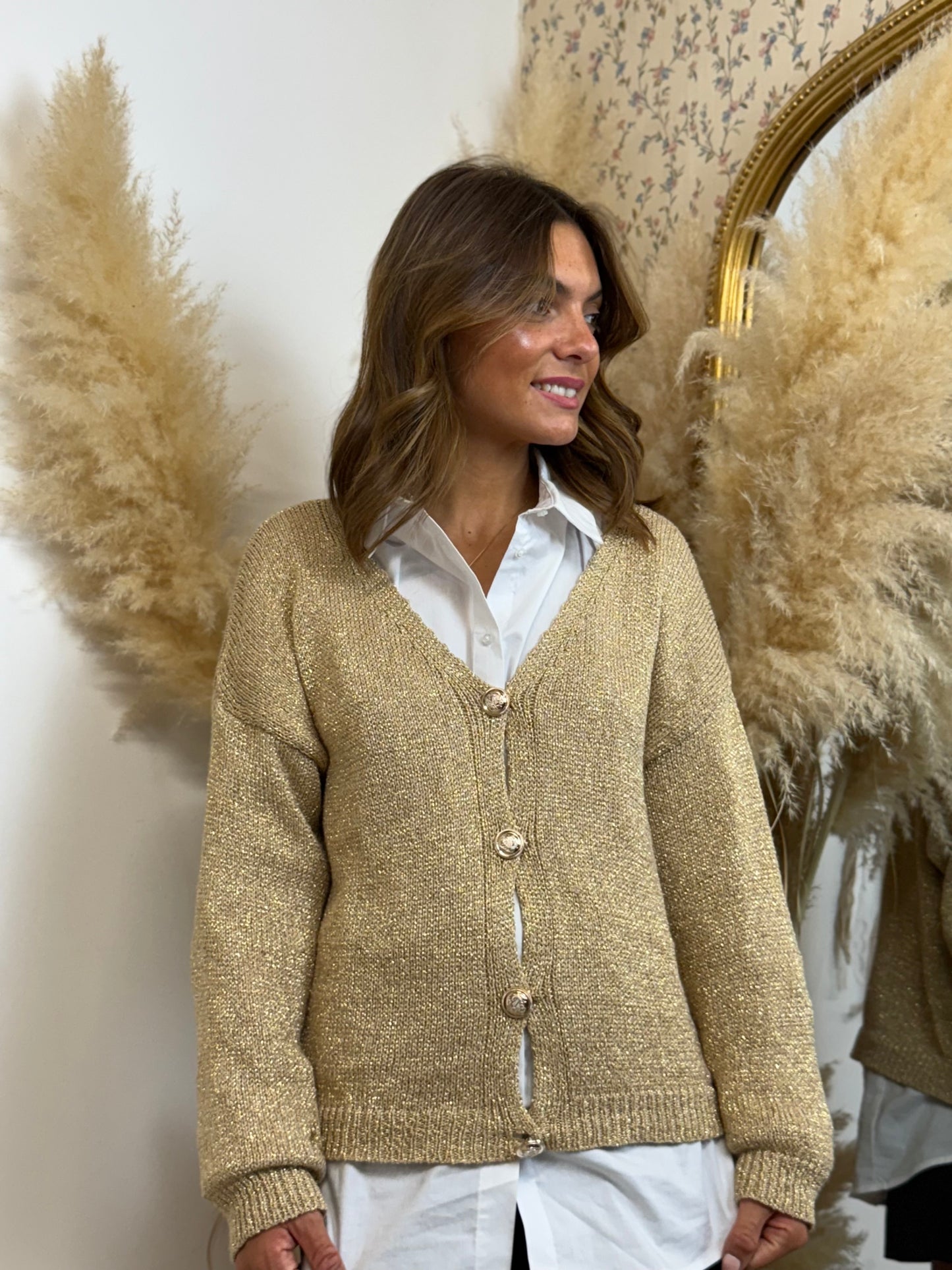 Gilet doré « BIANCA »♡