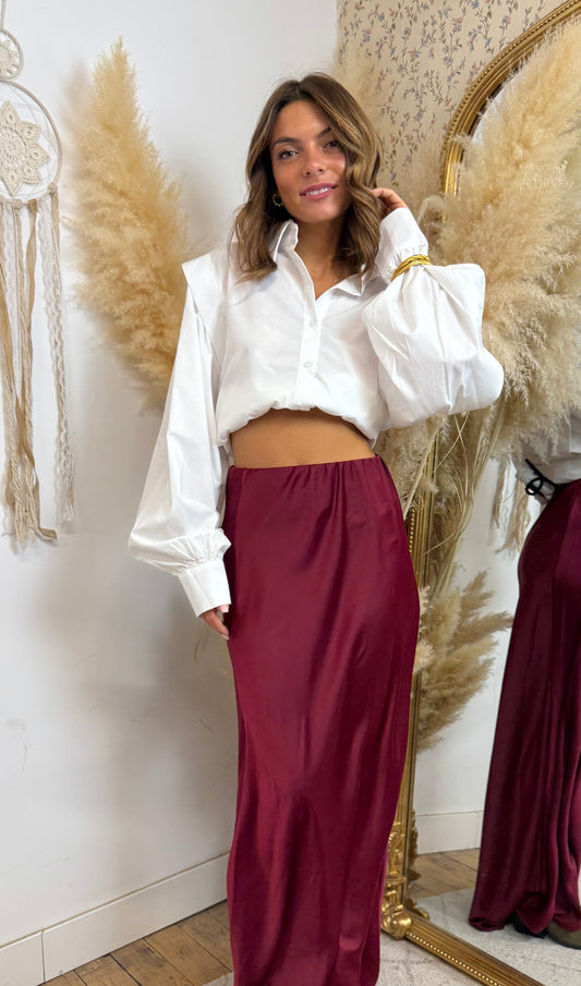 Jupe en satin « LOLA »♡