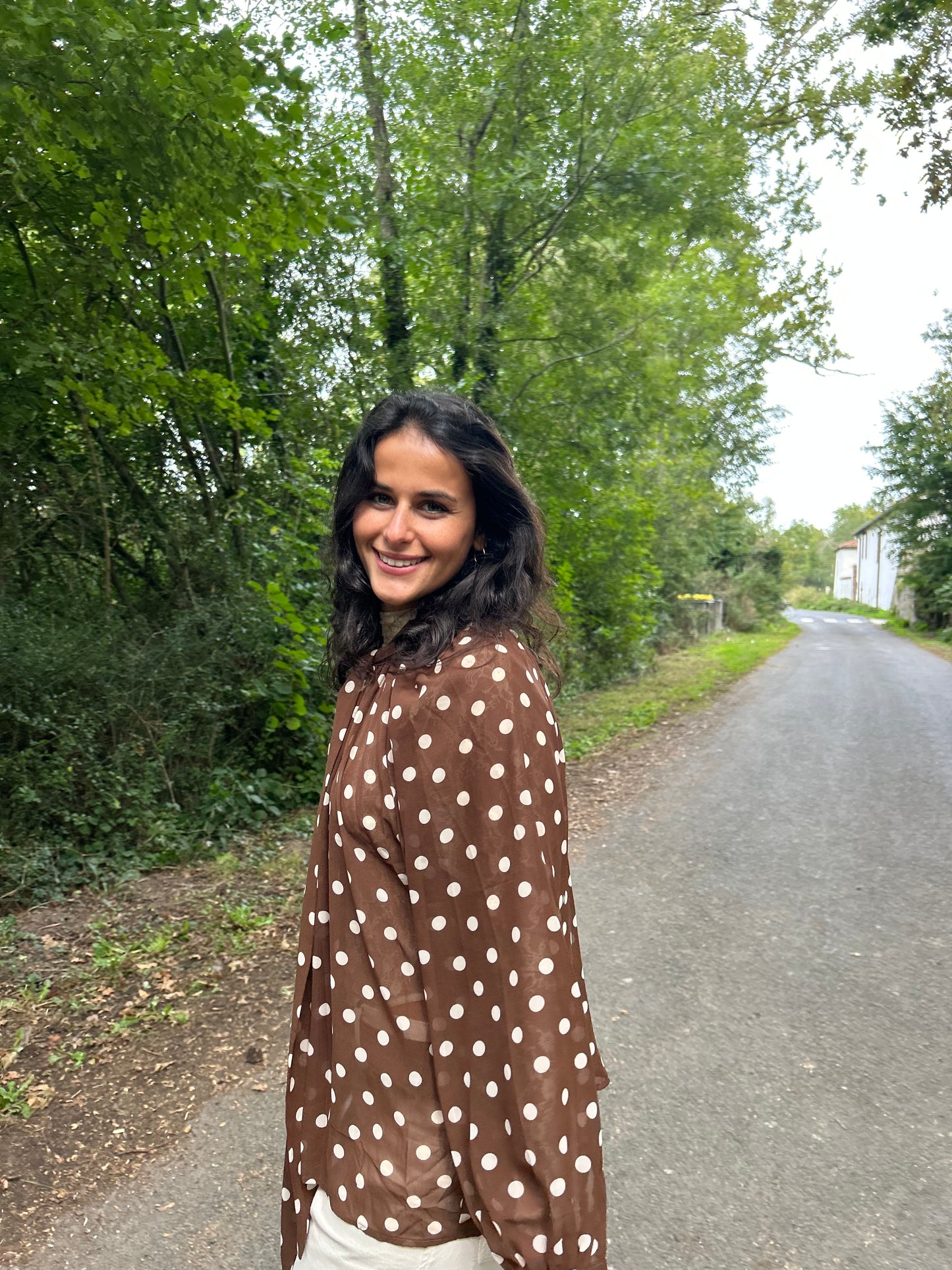 Blouse à pois « LOLA »♡