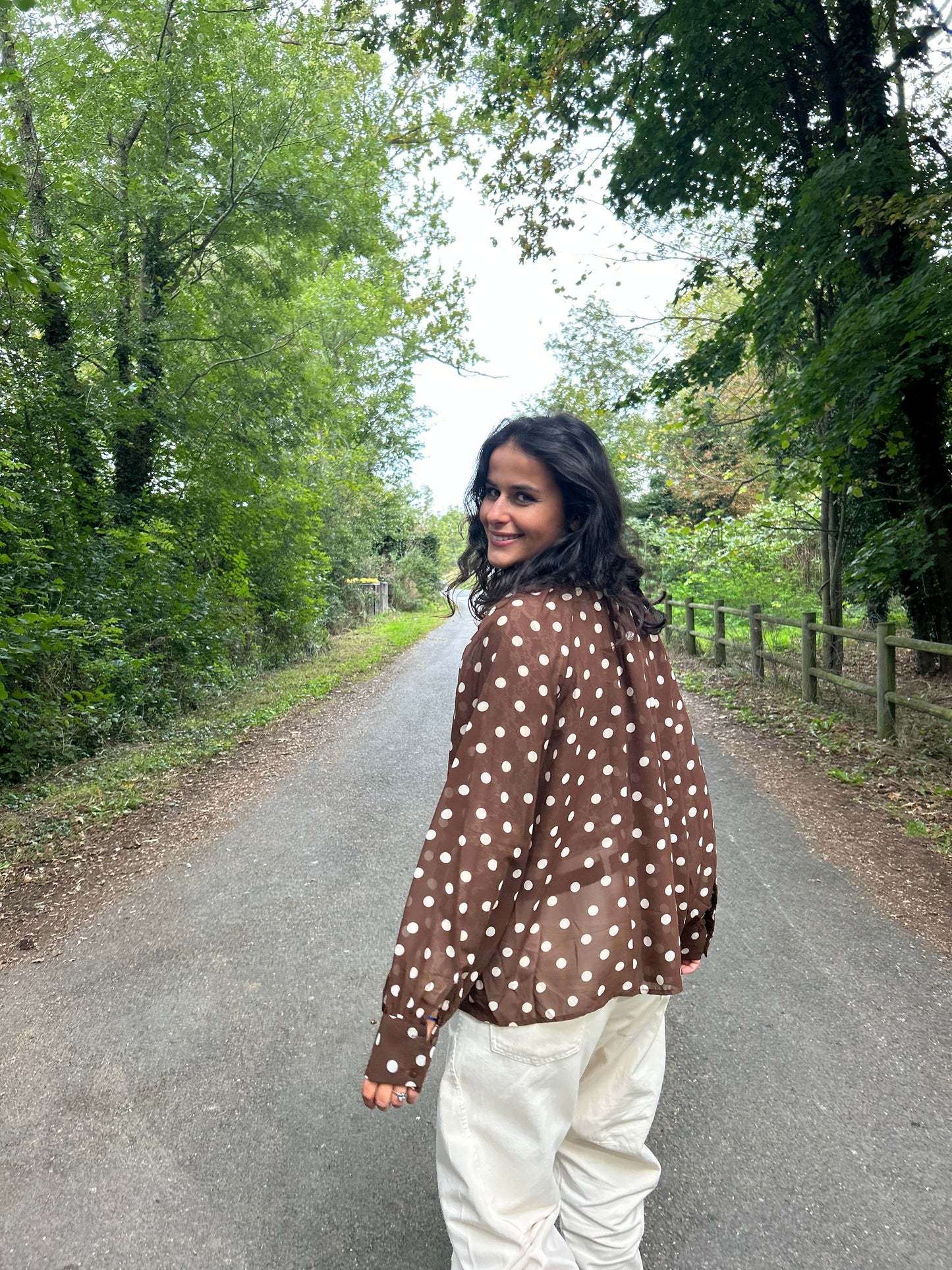 Blouse à pois « LOLA »♡