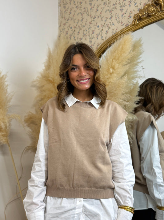 Pull sans manches « AZURA »♡