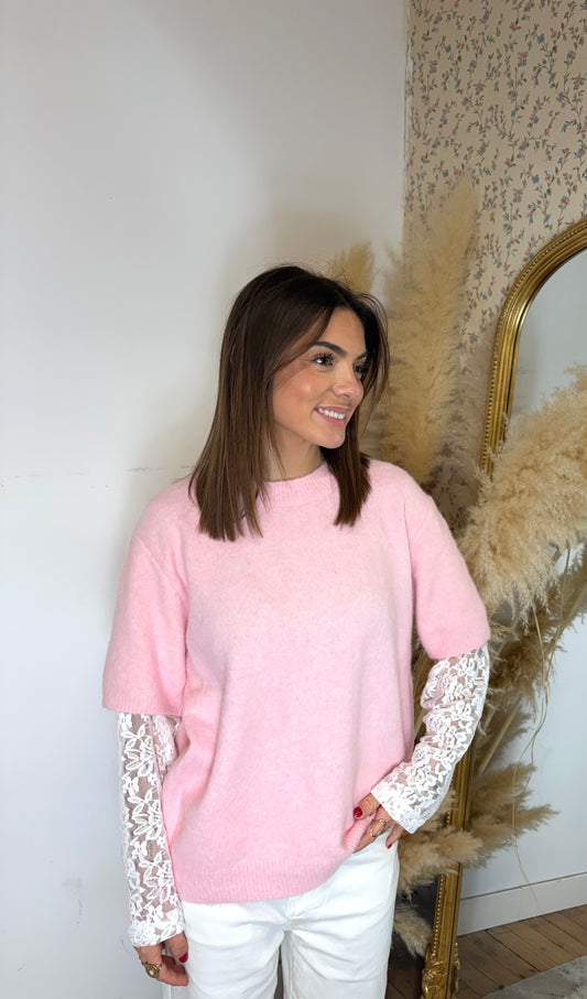Pull dentelle « GIANNA »
